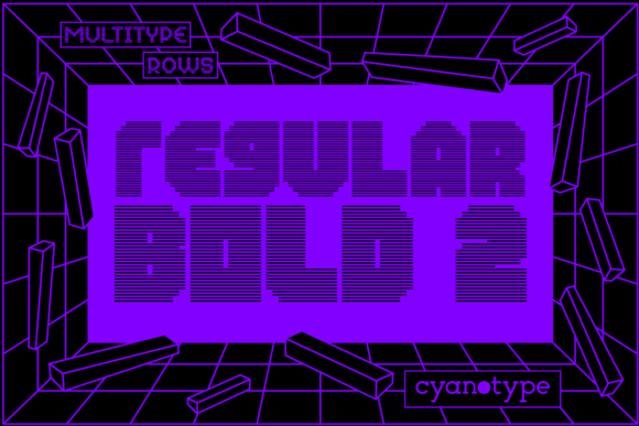 MultiType Rows Regular Bold 2: A Pixel Font for Bold Design
