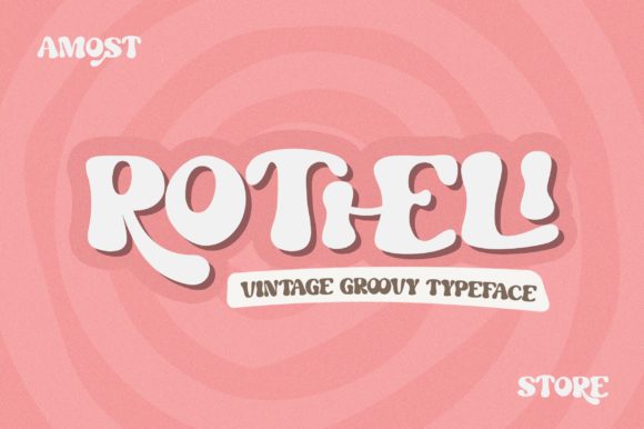Rotheli: A Vintage Groovy Display Font for Modern Design